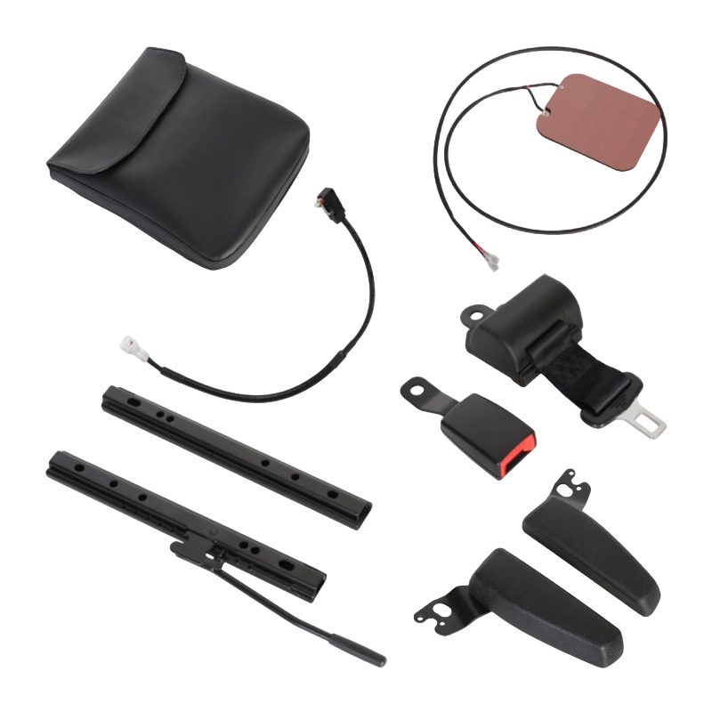 BF1-2 Kostnadseffektiv svart vinyl fällbart ryggstöd gaffeltrucksäte för lagerfordonsflottor